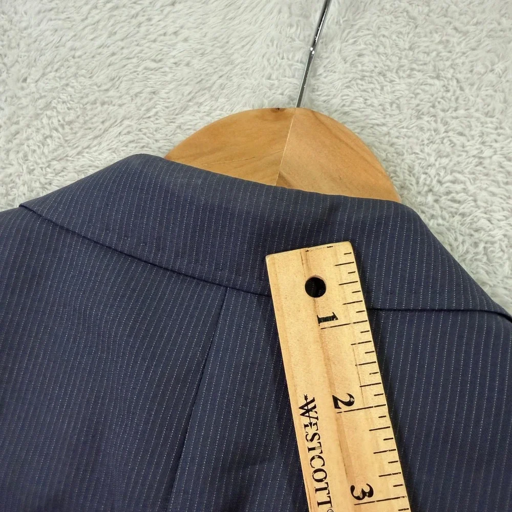 Ted Baker Mens 38R Endurance Jay CT Suit Navy Blue Pinstripe Wool Pants 34x31 - Picture 10 of 16